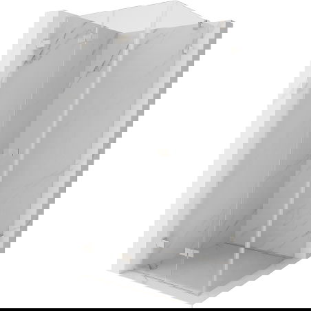 Mexen Lunar-F sprchová kabína skladacia ľavá 95 x 70 cm, transparentná, brúsený nikel - 836-095-070-97-00-L