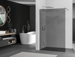 Mexen Kioto sprchová stena Walk-in 100 x 200 cm, grafitová 8 mm, chróm - 800-100-101-01-40