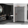 Mexen Kioto sprchová stena Walk-in 70 x 200 cm, grafit 8 mm, ružové zlato - 800-070-101-60-40