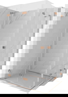 Mexen Lunar-F Duo skladacia sprchová kabína 95 x 90 cm, transparentná, kartáčovaná meď - 836-095L-090P-65-00