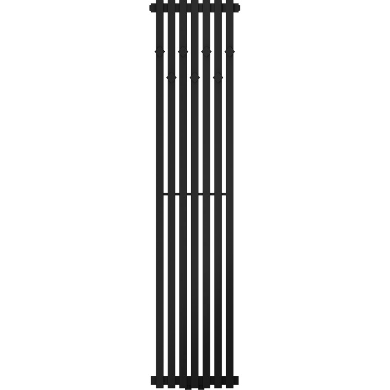 Mexen Flux dekoratívny kúpeľňový radiátor 1500 x 340 mm, 630 W, čierny - W127-1500-340-00-70