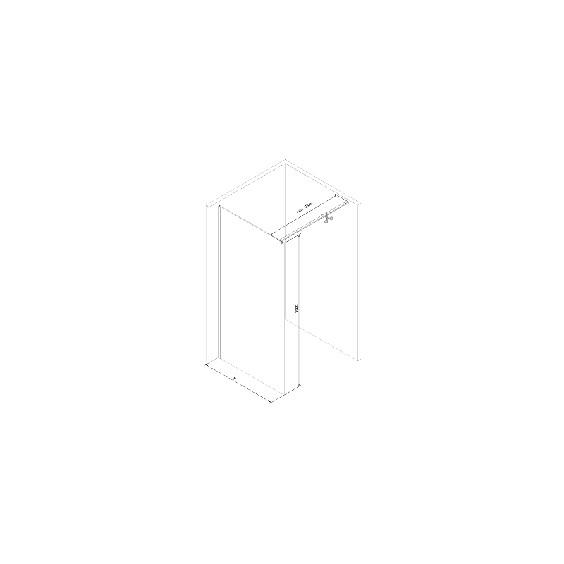 Mexen Kioto sprchová stena Walk-in 120 x 200 cm, grafit 8 mm, ružové zlato - 800-120-101-60-40
