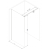 Mexen Kioto sprchová stena Walk-in 120 x 200 cm, grafit 8 mm, ružové zlato - 800-120-101-60-40