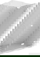 Mexen Lunar-F skladacie pravý sprchový kút 85 x 80 cm, transparentný, biely - 836-085-080-20-00-P