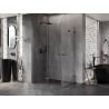 Mexen Lunar-F Duo skladací sprchový kút 95 x 70 cm, transparentný, gun metal - 836-095L-070P-95-00