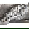 Mexen Lunar-F skladacia sprchová kabína pravá 100 x 90 cm, priehľadná, biela - 836-100-090-20-00-P