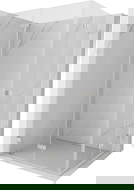 Mexen Lunar-F Duo skladacia sprchová kabína 95 x 75 cm, transparentná, brúsený nikel - 836-095L-075P-97-00