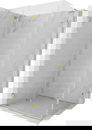 Mexen Lunar-F L sprchová kabína skladacia ľavá 100 x 80 cm, transparentná, zlatá - 836L-100-080-50-00-L