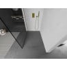 Mexen Kioto sprchová stena Walk-in 50 x 200 cm, čierny rám 8 mm, zlatá - 800-050-101-50-70