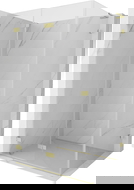 Mexen Lunar-F L skladacia sprchová kabína ľavá 90 x 70 cm, transparentná, zlatá kartáčovaná - 836L-090-070-55-00-L