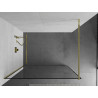 Mexen Kioto sprchová stena Walk-in 100 x 200 cm, čierny rám 8 mm, zlatá - 800-100-101-50-70