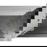 Mexen Kioto sprchová stena 140 x 200 cm, transparentnéné/čierny vzor 8 mm, zlatá - 800-140-101-50-70