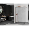 Mexen Kioto sprchová stena Walk-in 100 x 200 cm, čierny rámik 8 mm, ružové zlato - 800-100-101-60-70