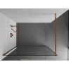 Mexen Kioto sprchová stena Walk-in 130 x 200 cm, čierny rám 8 mm, ružové zlato - 800-130-101-60-70