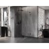 Mexen Lunar-F L skladací sprchovací kút ľavý 90 x 90 cm, priehľadný, kartáčovaný Gun Gray - 836L-090-090-66-00-L