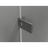 Mexen Lunar-F L skladací sprchovací kút ľavý 90 x 90 cm, priehľadný, kartáčovaný Gun Gray - 836L-090-090-66-00-L