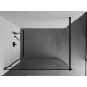 Mexen Kioto sprchová stena Walk-in 100 x 200 cm, čierny rám 8 mm, čierna - 800-100-101-70-70