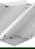 Mexen Lunar-F L skladacie sprchové dvere ľavé 75 x 70 cm, transparentné, čierne - 836L-075-070-70-00-L