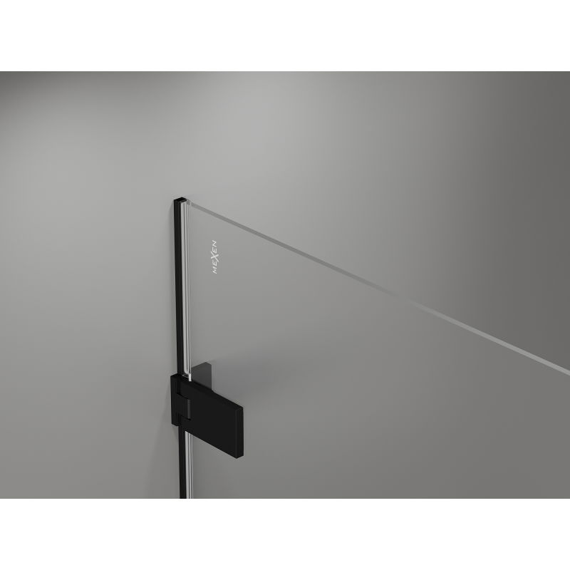 Mexen Lunar-F L skladacia sprchová kabína ľavá 80 x 80 cm, transparentná, čierna - 836L-080-080-70-00-L