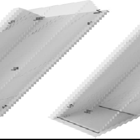 Mexen Lunar-F L skladacia sprchová kabína ľavá 90 x 70 cm, transparentná, zbraňový kov - 836L-090-070-95-00-L