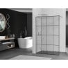 Mexen Kioto sprchová stena Walk-in 130 x 200 cm, čierna mriežka 8 mm, chróm - 800-130-101-01-77