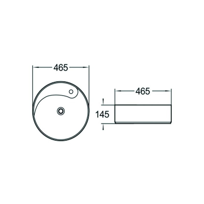 Mexen Lila umývadlo na dosku 46 x 46 cm, biele - 21824600