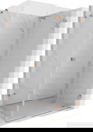 Mexen Lunar-F skladacia sprchová kabína pravá 95 x 70 cm, transparentná, brúsená meď- 836-095-070-65-00-P