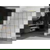 Mexen Kioto sprchová stena 130 x 200 cm, transparentnéné/čierny vzor 8 mm, zlatá - 800-130-101-50-77