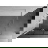 Mexen Kioto+ sprchová stena s poličkou a lištou 110 x 200 cm, transparentnéné/čierny vzor 8 mm, chrómová - 800-110-121-01-77