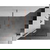Mexen Kioto sprchová stena 80 x 200 cm, transparentnéné/čierny vzor 8 mm, zlatoružová - 800-080-101-60-77