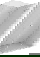 Mexen Lunar-F L sprchovací kút skladací pravý 90 x 80 cm, transparentný, chróm - 836L-090-080-01-00-P