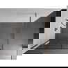 Mexen Kioto sprchová stena 120 x 200 cm, transparentnéné/čierny vzor 8 mm, zlatoružová - 800-120-101-60-77