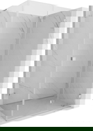 Mexen Lunar-F L skladacia sprchová kabína pravá 100 x 90 cm, transparentná, chróm - 836L-100-090-01-00-P