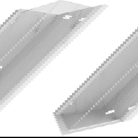 Mexen Lunar-F L skladacia sprchová kabína pravá 70 x 70 cm, transparentná, biela - 836L-070-070-20-00-P