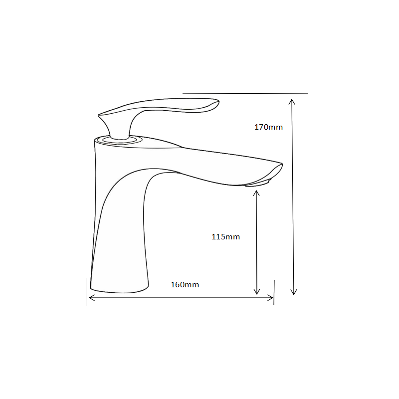 Mexen Lily umývadlová batéria, chróm - 73600-00