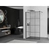 Mexen Kioto sprchová stena Walk-in 120 x 200 cm, čierna mriežka 8 mm, čierna - 800-120-101-70-77