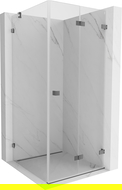 Mexen Lunar-F skladací sprchovací kút pravý 80 x 80 cm, transparentný, gun metal - 836-080-080-95-00-P