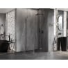 Mexen Lunar-F skladací sprchovací kút pravý 80 x 80 cm, transparentný, gun metal - 836-080-080-95-00-P