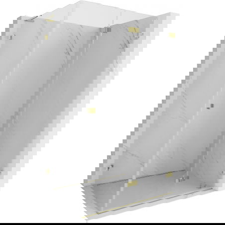 Mexen Lunar-F L sprchová kabína skladacia pravá 85 x 80 cm, transparentná, zlatá - 836L-085-080-50-00-P