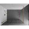 Mexen Kioto sprchová stena Walk-in 70 x 200 cm, čierny vzor 8 mm, zlatá - 800-070-101-50-78