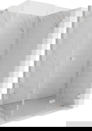 Mexen Lunar-F skladacia sprchová kabína pravá 100 x 80 cm, transparentná, brúsený nikel - 836-100-080-97-00-P