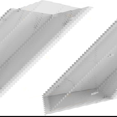 Mexen Lunar-F sprchovací kút skladací pravý 100 x 90 cm, transparentný, brúsený nikel - 836-100-090-97-00-P