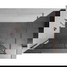 Mexen Kioto sprchová stena 140 x 200 cm, transparentnéné/čierny vzor 8 mm, zlatoružová - 800-140-101-60-78