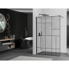 Mexen Kioto sprchová stena Walk-in 130 x 200 cm, čierny vzor 8 mm, čierna - 800-130-101-70-78