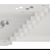 Mexen Elix žulový drez s 1 komorou 600 x 500 mm, biely, sifón chróm - 6525601005-20