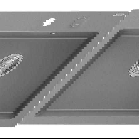 Mexen Elix jednokomorový granitový drez 600 x 500 mm, sivý, chróm sifón - 6525601005-71