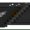Mexen Elix jednodrezový žulový drez 600 x 500 mm, čierny, zlatý sifón - 6525601005-77-G
