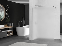 Mexen Kioto sprchová stena Walk-in 130 x 200 cm, matné sklo 8 mm, chróm - 800-130-101-01-30