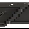 Mexen Elix granitový drez 1-komorový 600 x 500 mm, čierny/zlatý metalický, čierny sifón - 6525601005-75-B
