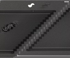 Mexen Elix granitový drez s 1 komorou 600 x 500 mm, čierny škvrnitý, sifón čierny - 6525601005-76-B